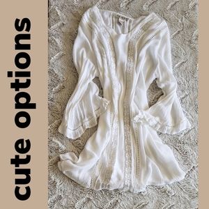 White Stretch Cover-Up Dress